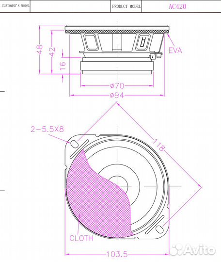 Динамики 10 см