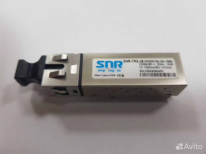 SFP модуль 100Mb, 2x5, WDM 20км 1550nm
