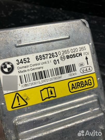 Блок управления AIR BAG Bmw 5 F10 N55B30 2012