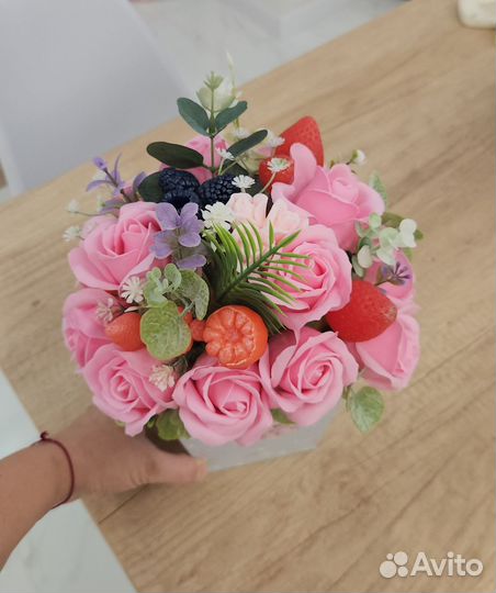 Букет цветов из мыла ручной работы