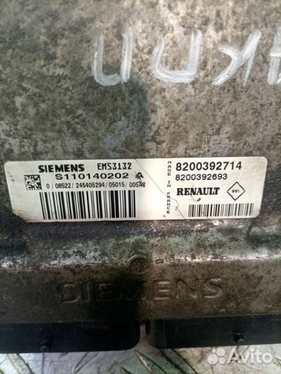 Эбу блок управления двигателем Renault Symbol