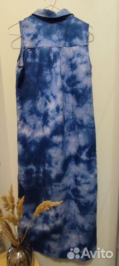 Платье рубашка макси GAP лён