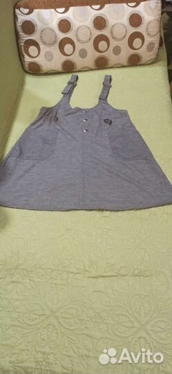 Школьный сарафан серый