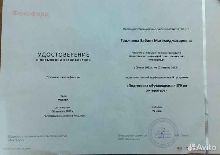 Репетитор по русскому языку и литературе