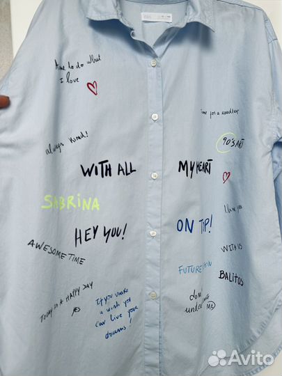 Рубашка Zara для девочки овер 140, как Новая