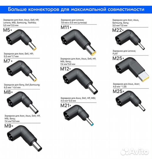 Блок Питания для ноутбука универсальный