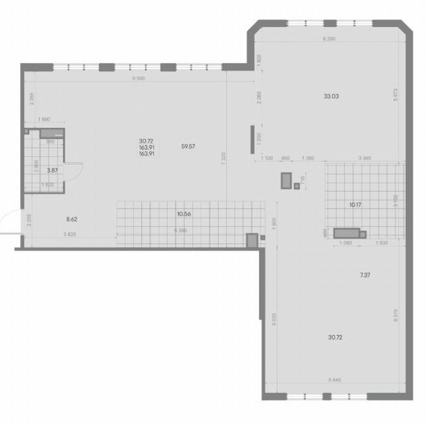 1-к. квартира, 160,6 м², 6/7 эт.