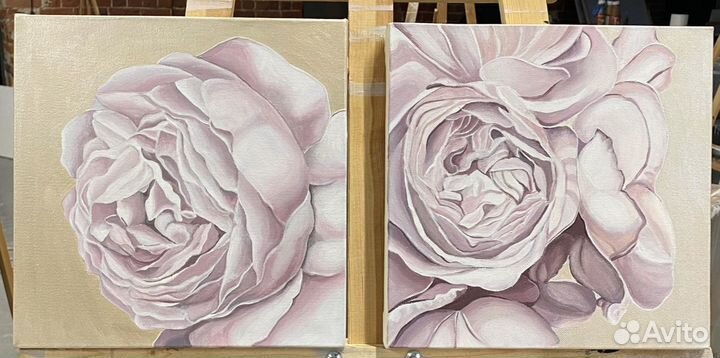 Художник. Картина маслом, акрилом на холсте