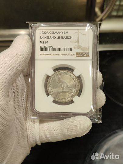 3 марки 1930 MS64 NGC