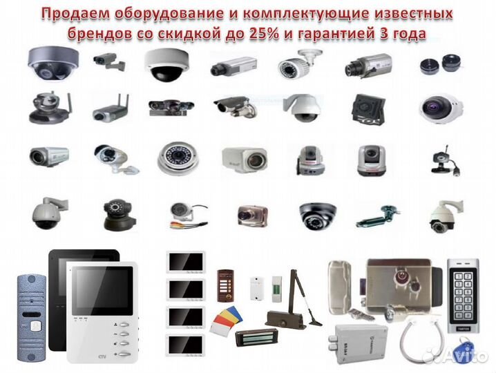 Видеонаблюдение, домофоны, скуд (монтаж, ремонт)