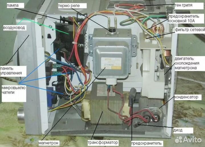 Диод для свч-печи, предохранитель