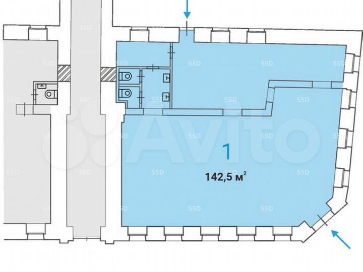 Продам торговое помещение, 142.5 м²