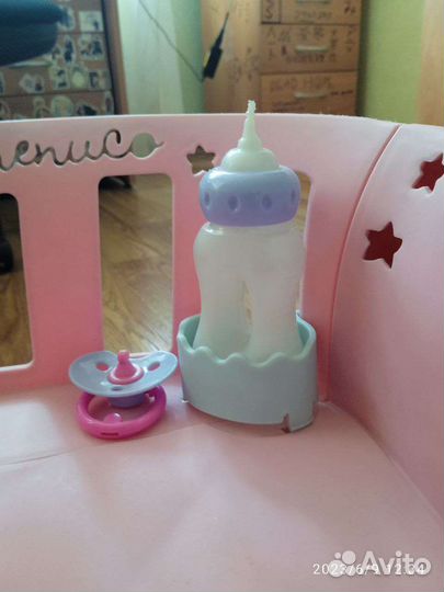 Кроватка для кукол Nenuko с музыкой