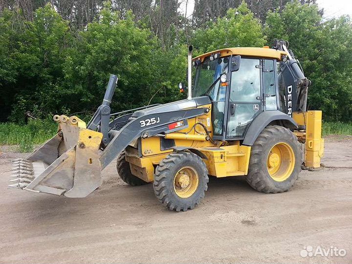 Услуги экскаватора погрузчика Джон Дир