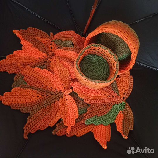 Салфетки сервировочные и корзины из пэш