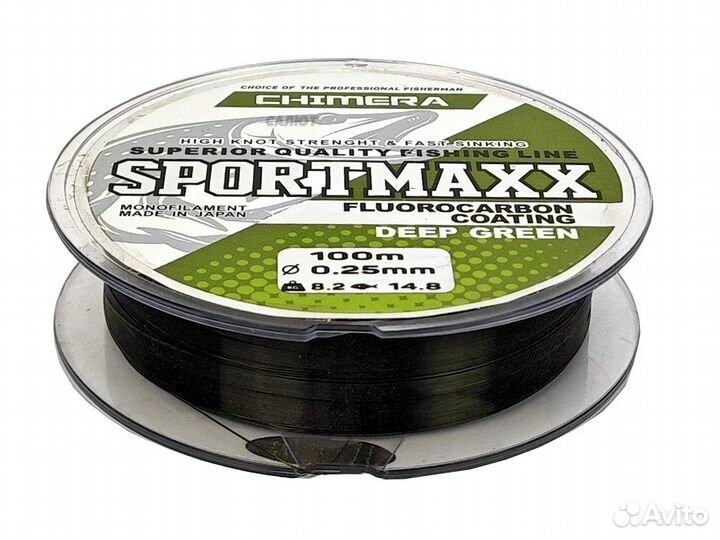 Леска Chimera Sportmaxx Fluorocarbon 100m (0.25)