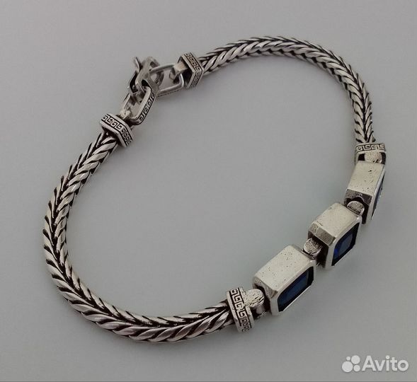 Мужской серебряный браслет