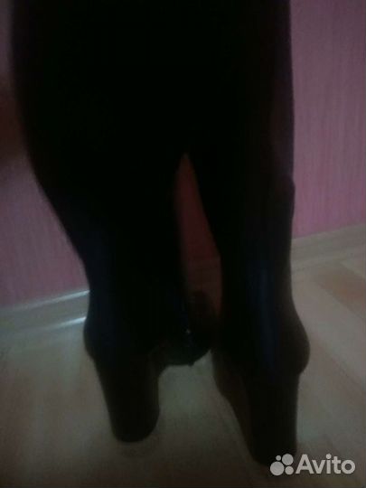 Сапоги осенние кожа нат