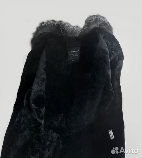 Зимняя дублёнка кожа + мутон