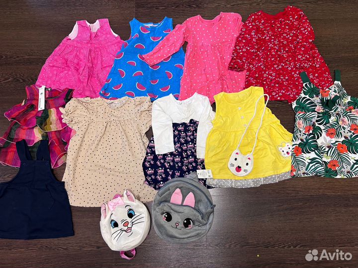 Платья пакетом для девочки 86 92 98