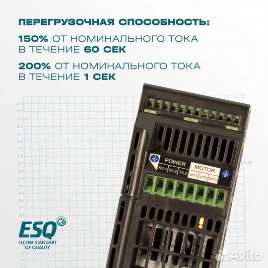 Частотный преобразователь ESQ-A500 3.7 кВт 380В