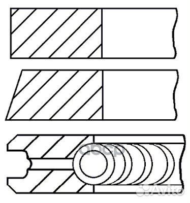 08-138400-00 кольца поршневые d70.8x1.19x1.2x2