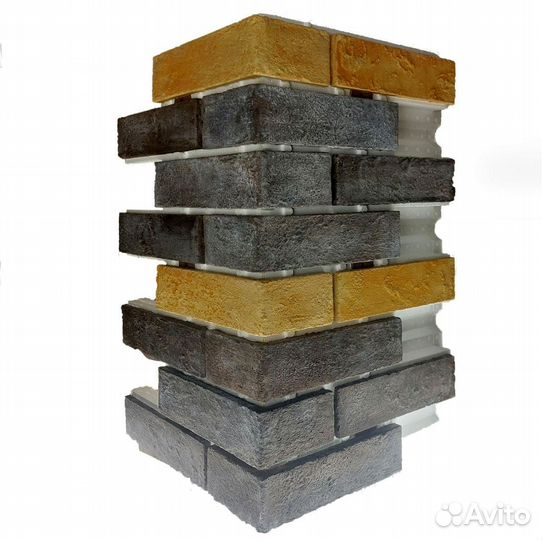 Термопанели угловые для фасада старый кирпич