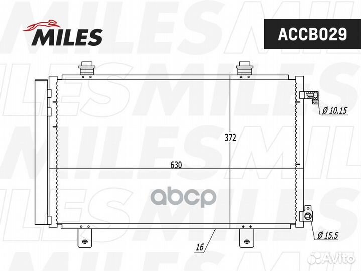 Конденсер suzuki SX4 1.5/1.6/1.9D 06- accb069