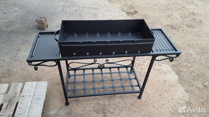 Мангал 4 мм кованый столик металлический