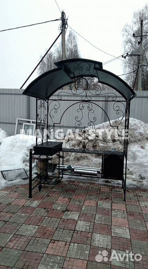 Мангал с крышей