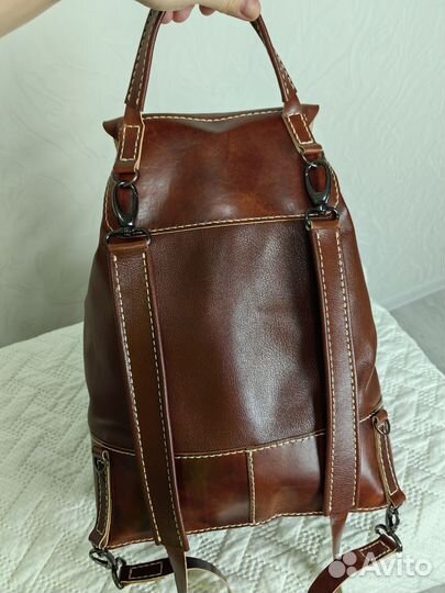 Рюкзак из растительной натуральной кожи