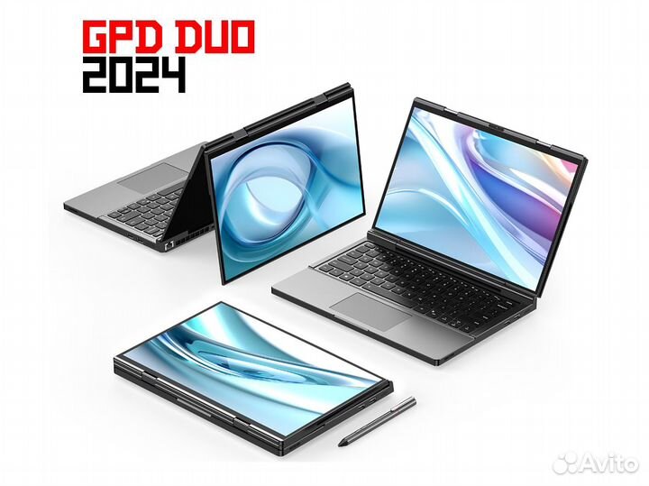 GPD DUO 2024 Ryzen AI 9 370HX 890M 64/32GB
