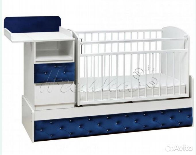 Детская кроватка трансформер с маятником