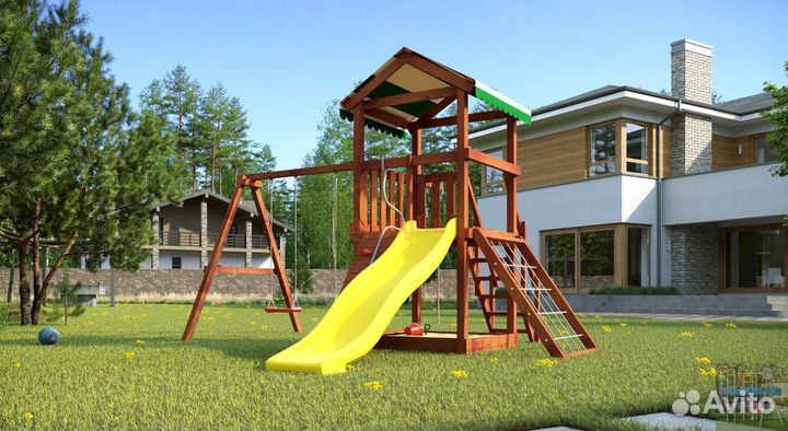 Детская площадка с заливной горкой