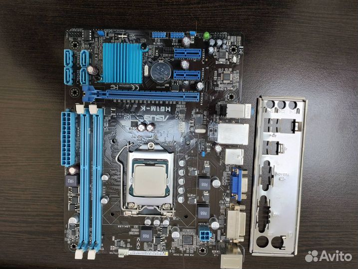 Материнская плата asus H61-K с процессором