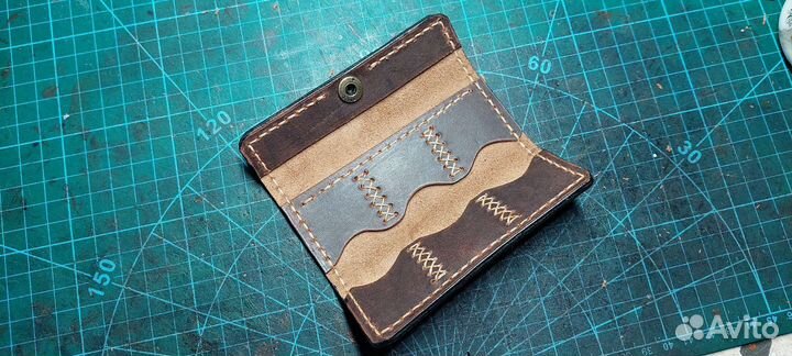 Футляр для карт памяти, кожа, ручная работа