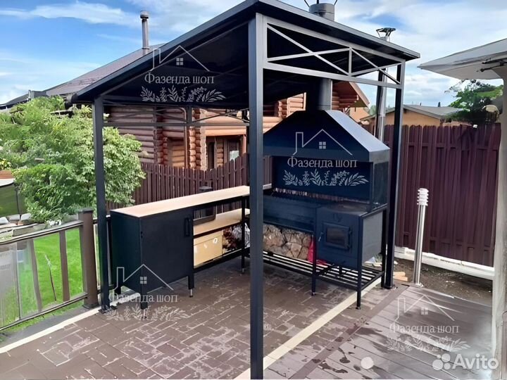 Мангал Loft с крышей