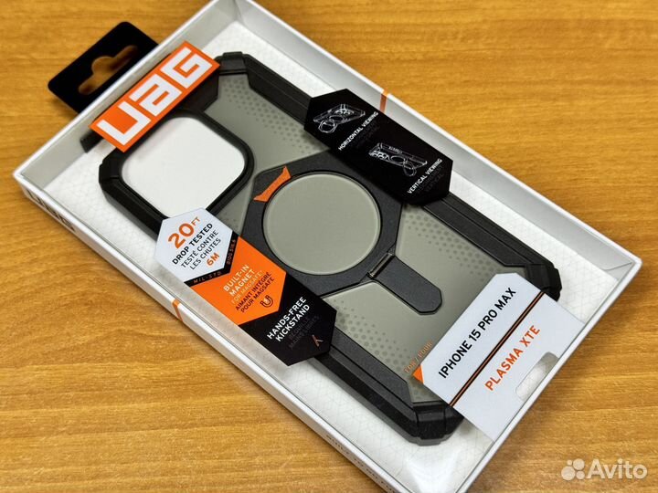 Чехол magsafe Uag Plasma XTE 15 Pro MAX Black/Oran