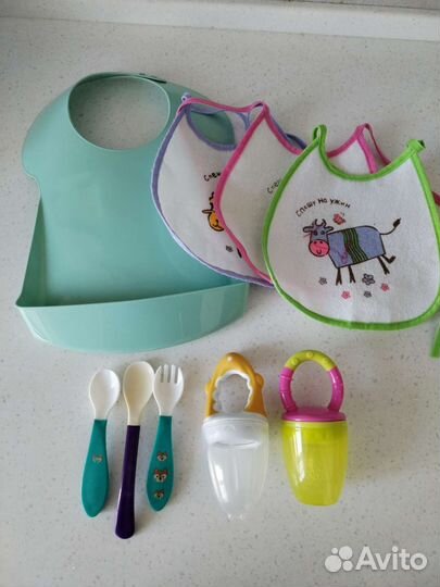 Ниблер, слюнявчики,ложечки