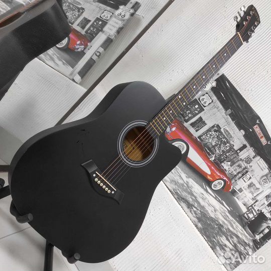 Гитара акустическая новая большой корпус