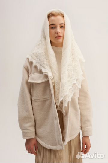 Оренбургский пуховый платок 100х100см арт П4100-02