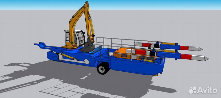 Земснаряд амфибия новый