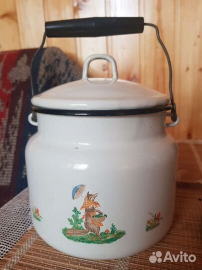 Бидон эмалированный СССР ретро сказки