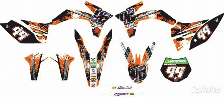 Наклейки на мотоцикл кросс и эндуро