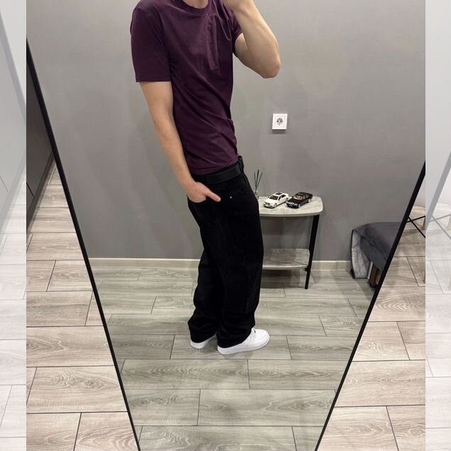 Джинсы черные широкие Zara type based