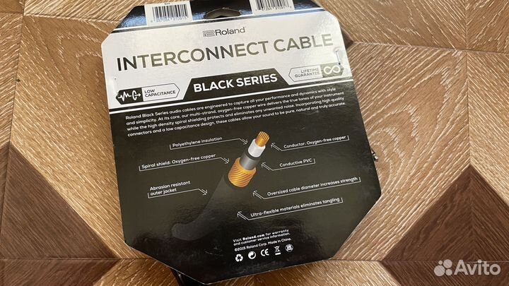Межблочный кабель jack-xlr(m) 3м roland
