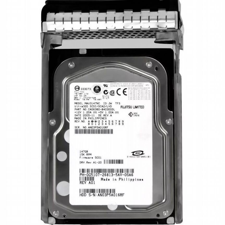 [G5107] Жесткий Диск Dell 146gb U320scsi 3.5" Hdd G5107