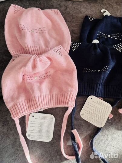 Новые шапочки р.46/48 весна/осень