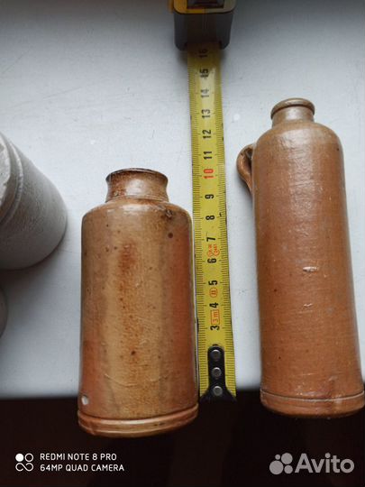 Старинные Немецкие глиняные бутыльки