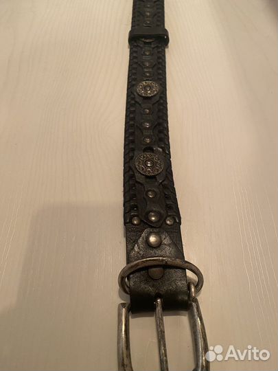 Мужской кожаный ремень ручной работы